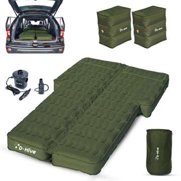 Unbeatable Durability SUV Air Mattress for Car Camping, Durable Extra Thick 300D Oxford Fabric, Quick Easy Set-Up w/Electric Pump, Car Bed Mattress, Forrest Green