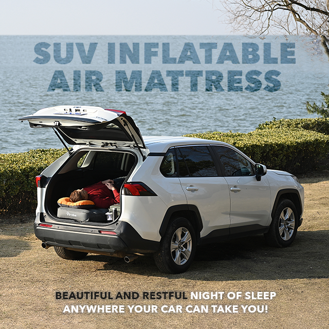 Unbeatable Durability SUV Air Mattress for CarCamping, Durable Extra Thick 300D OxfordFabric, Quick Easy Set-Up w/Electric Pump, CarBed Mattress, Car Mattress for SUV, Car AirMattress with Stools