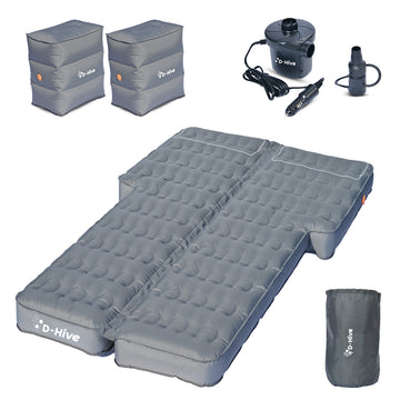 SHORTENED LENGTH - Unbeatable Durability SUV Air Mattress for Car Camping, Durable Extra Thick 300D Oxford Fabric, Quick Easy Set-Up w/Electric Pump, Car Bed Mattress with Base Extenders 180 cm