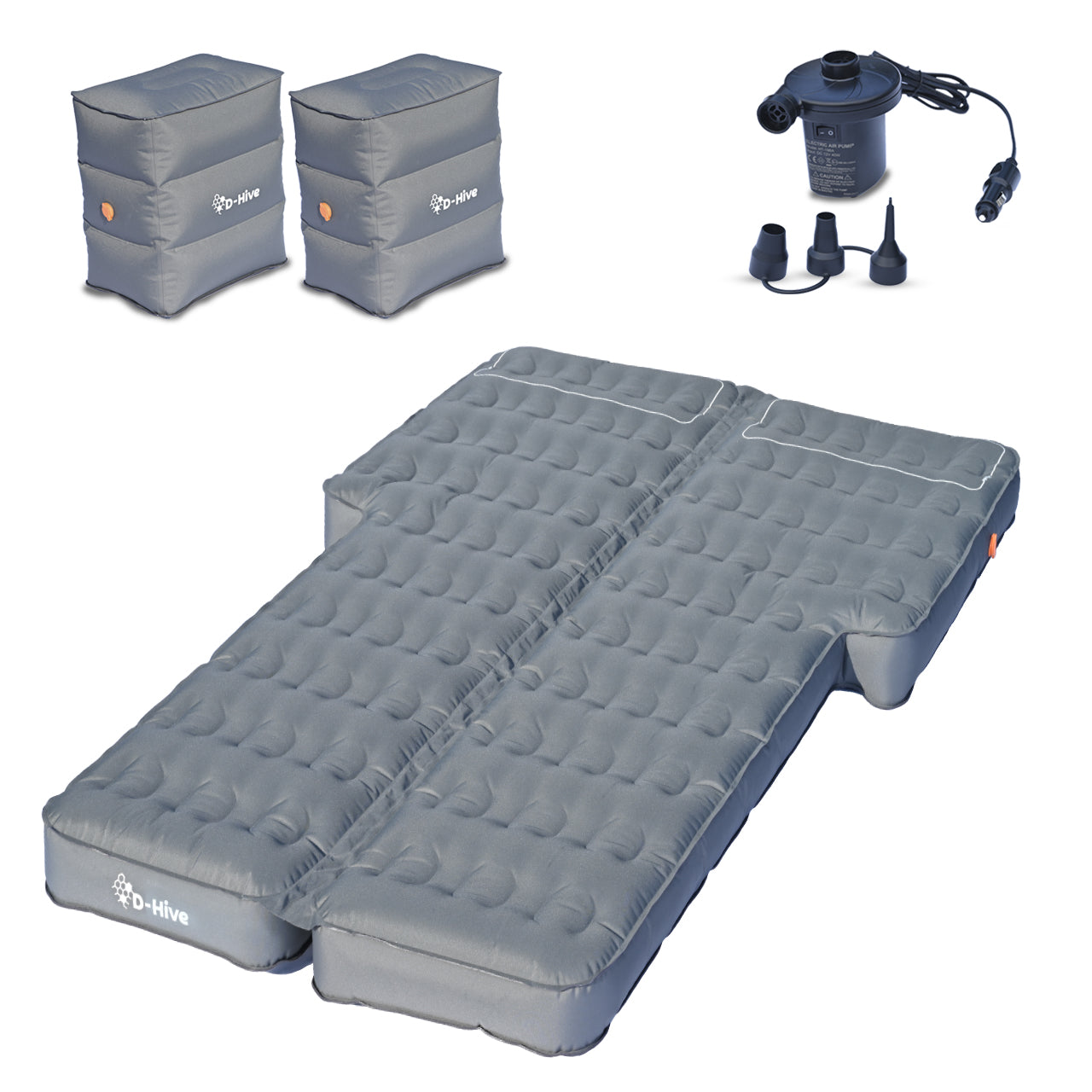 D-hive SUV Car Air Mattress Inflatable with Base extenders and electric pump